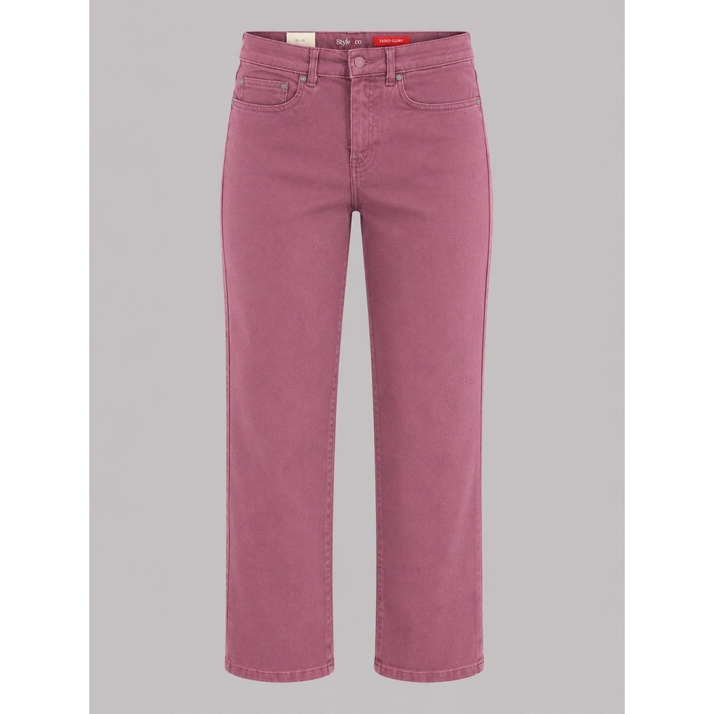 Style & Co Easy Jeans Faded Rose‎ Pink Straight Tapered Leg Pants Size 6 NEW